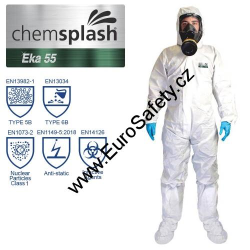 Kombinéza Chemsplash Eka 55 s ponožkami bílá