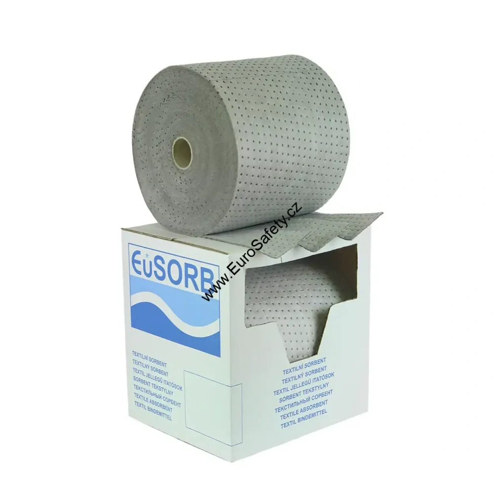 Univerzální sorpční koberec, lehký, MEDIUM, 40 cm × 50 m, 2× perforovaný