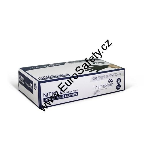 Rukavice jednorázové Chemsplash Powder Free Nitrile černé; L